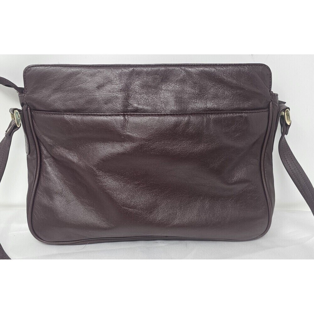 Vintage 70's Wilsons Leather Burgundy Shoulder Bag Multi Pockets Korea 12"x9"